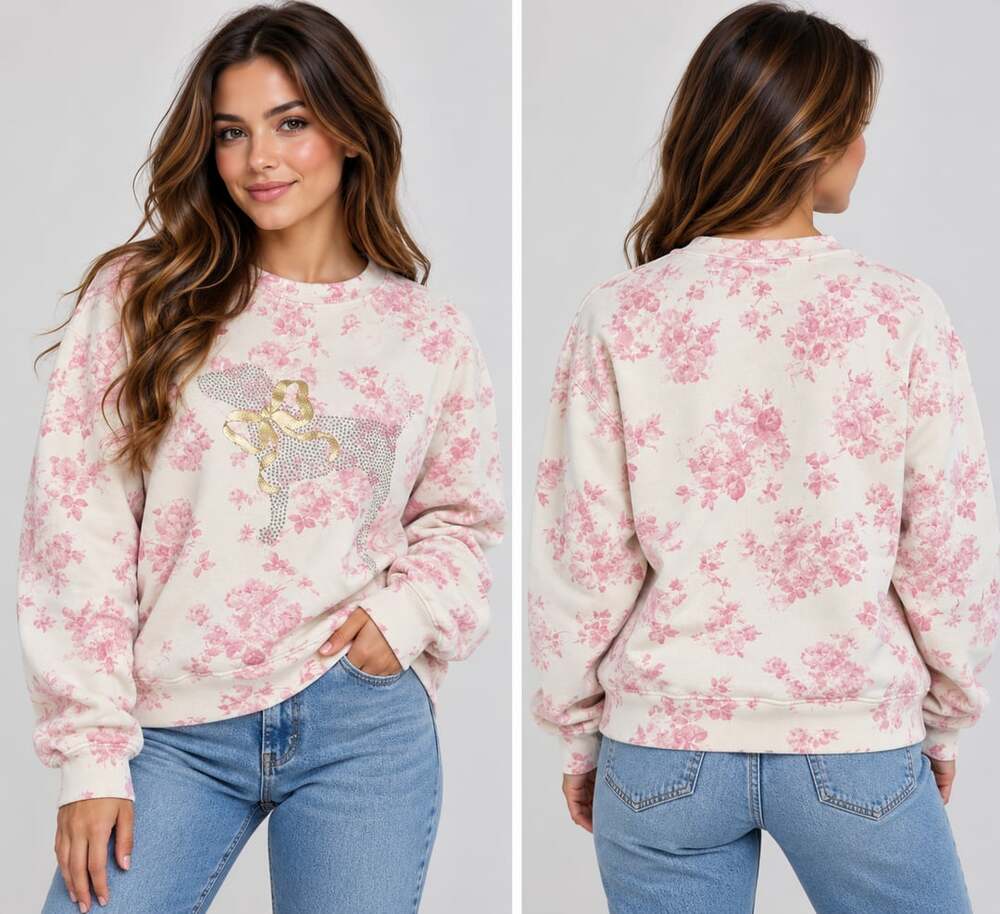 Victoria's Secret Pink LoveShackFancy Sweatshirt Size M